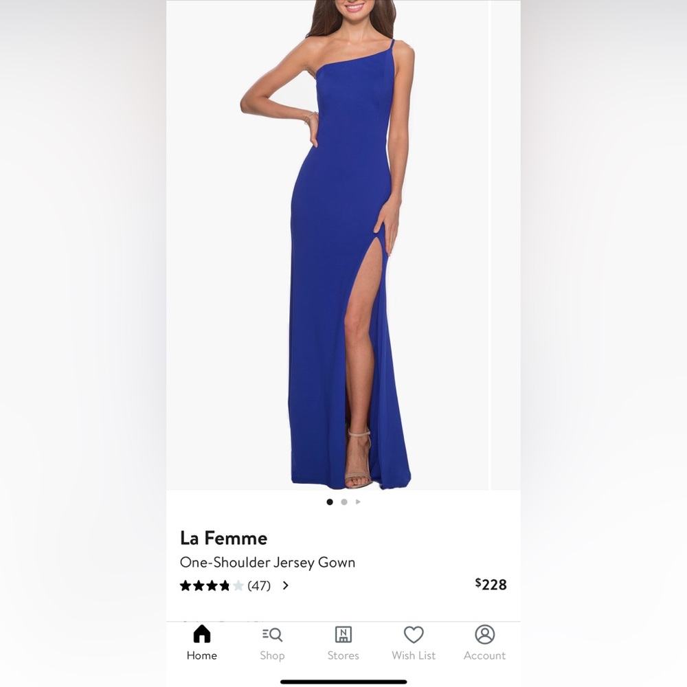 La Femme Royal Blue Gown